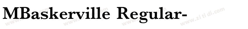 MBaskerville Regular字体转换